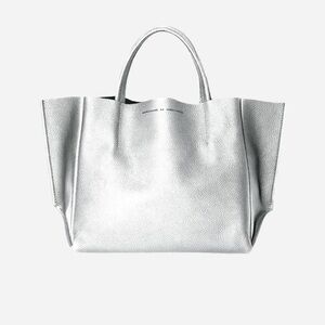 NEW NWT Ampersand as Apostrophe half tote  genuine leather Silver
